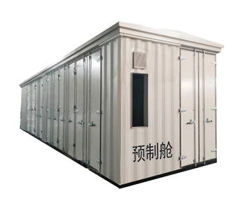 Sottostazione della cabina prefabbricata fotovoltaica